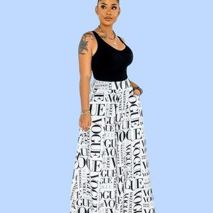 Pants u0026 Jumpsuits | Wide Leg Pants Vogue Print Palazzo Pants | Poshmark
